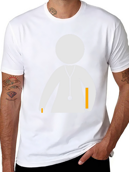 Camiseta Negra con Diseño de Doctor
