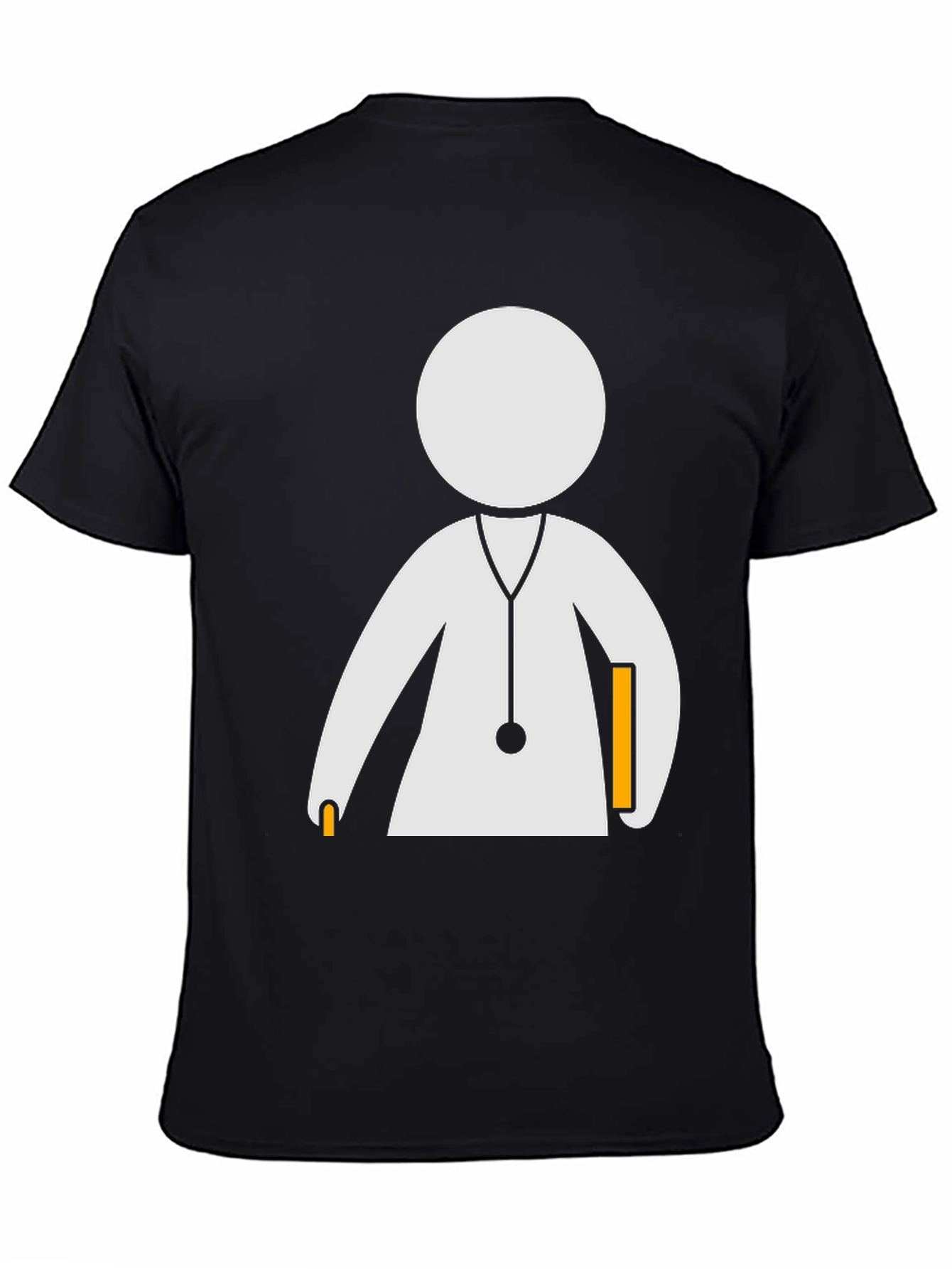 Camiseta Negra con Diseño de Doctor