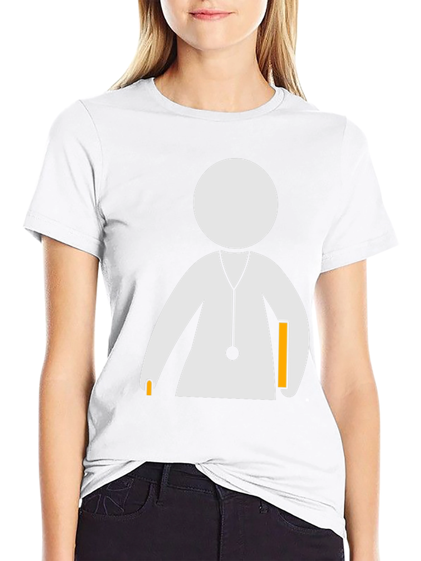 Camiseta Negra con Diseño de Doctor
