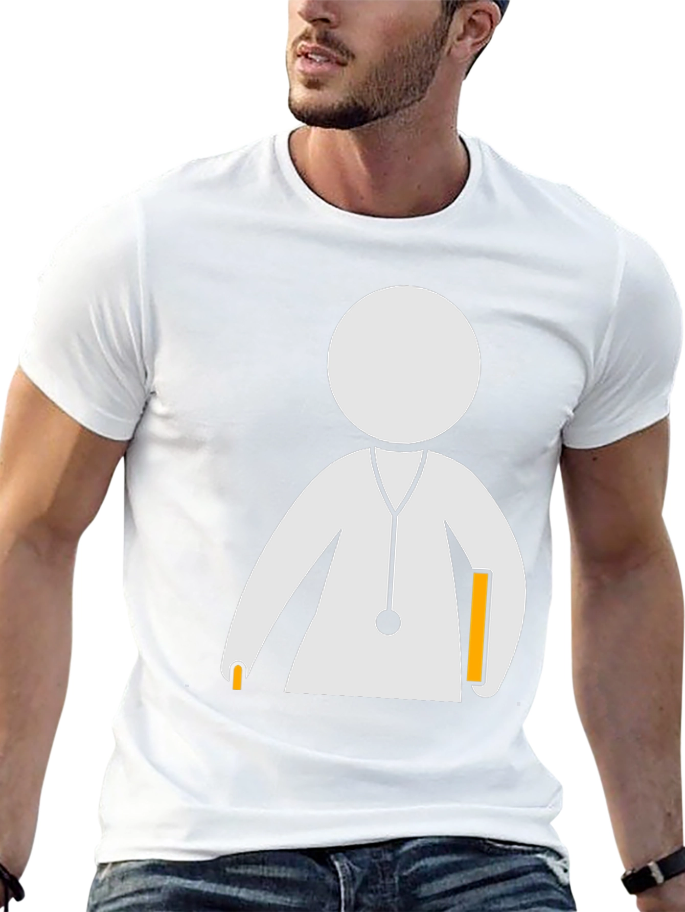 Camiseta Negra con Diseño de Doctor