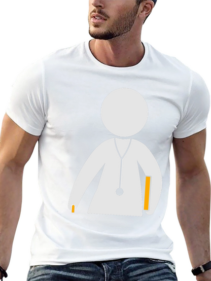 Camiseta Negra con Diseño de Doctor