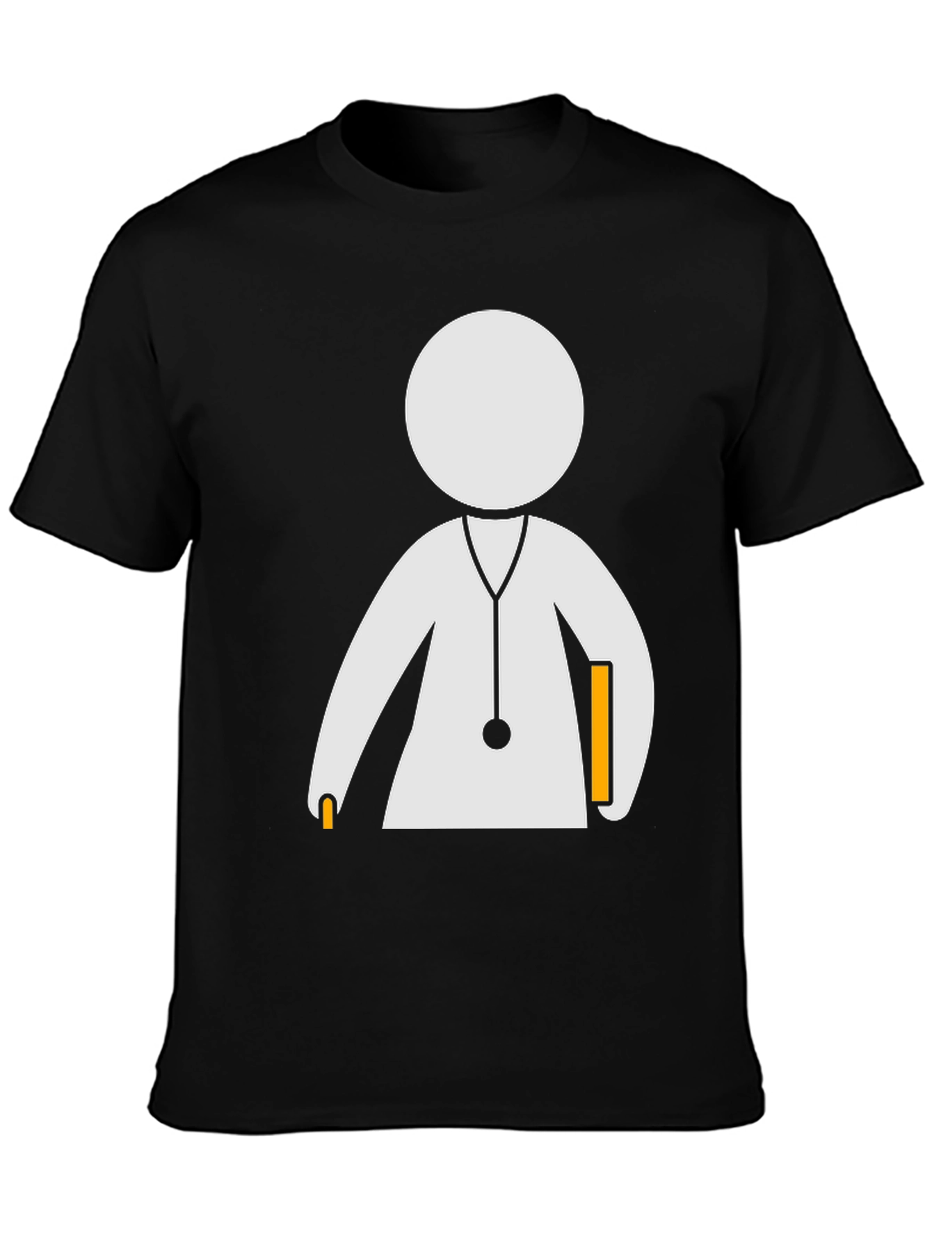 Camiseta Negra con Diseño de Doctor