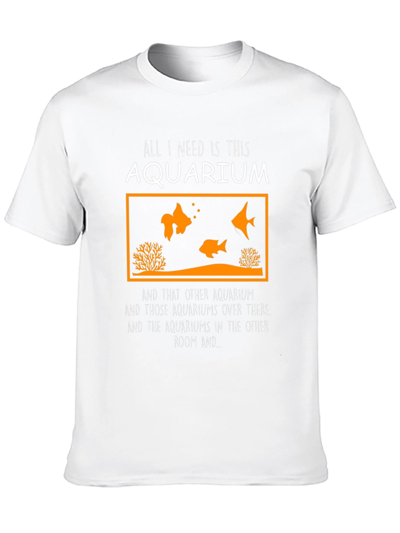 Camiseta Negra Acuario para Amantes de los Peces