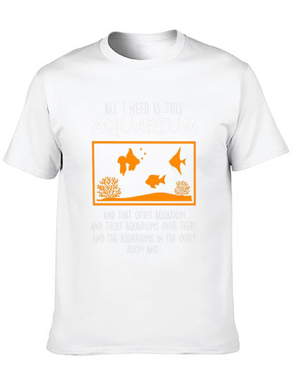 Camiseta Negra Acuario para Amantes de los Peces