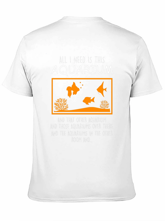 Camiseta Negra Acuario para Amantes de los Peces