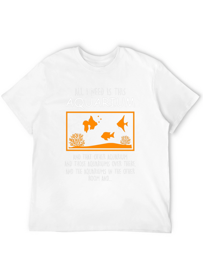 Camiseta Negra Acuario para Amantes de los Peces