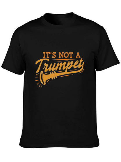 Camiseta Negra con Diseño de Trompeta Humorístico