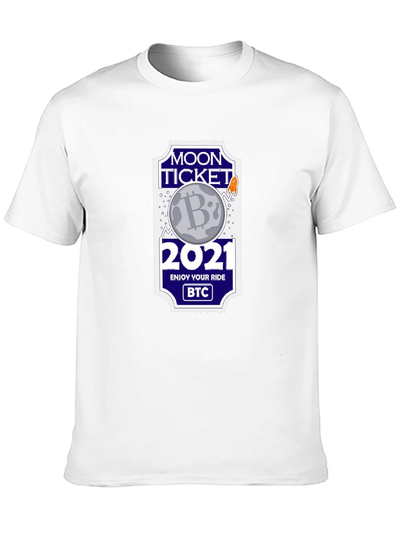 Camiseta Bitcoin Moon Ticket 2021 - ¡A la Luna!