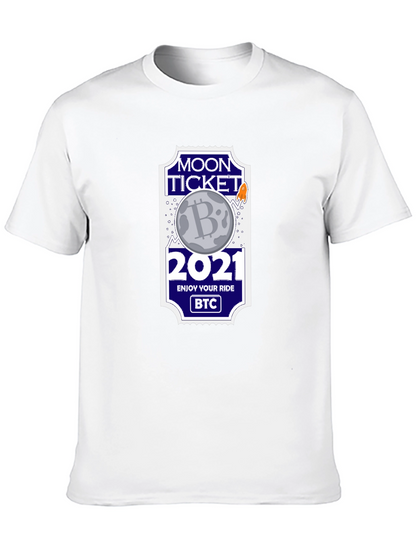 Camiseta Bitcoin Moon Ticket 2021 - ¡A la Luna!