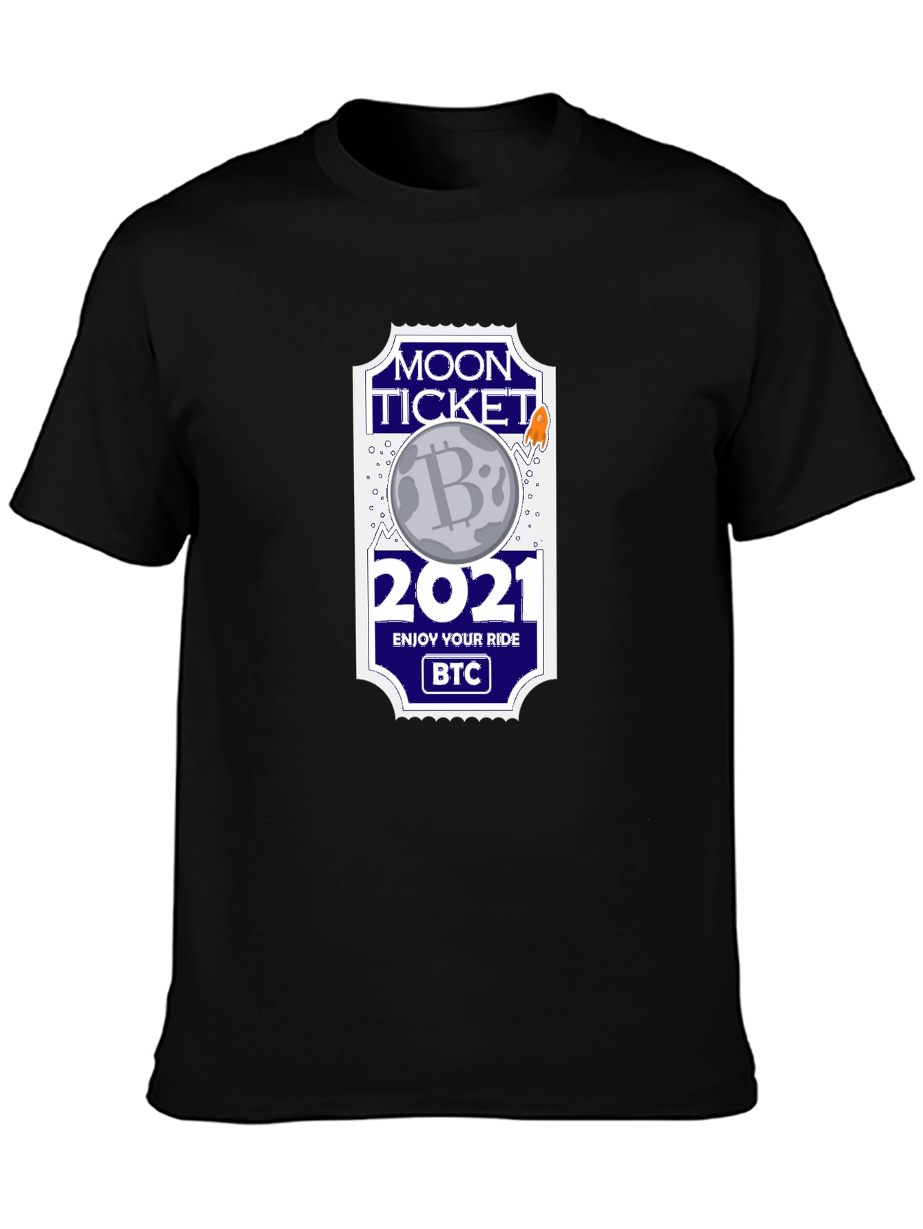 Camiseta Bitcoin Moon Ticket 2021 - ¡A la Luna!