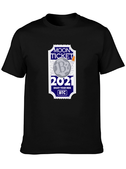 Camiseta Bitcoin Moon Ticket 2021 - ¡A la Luna!