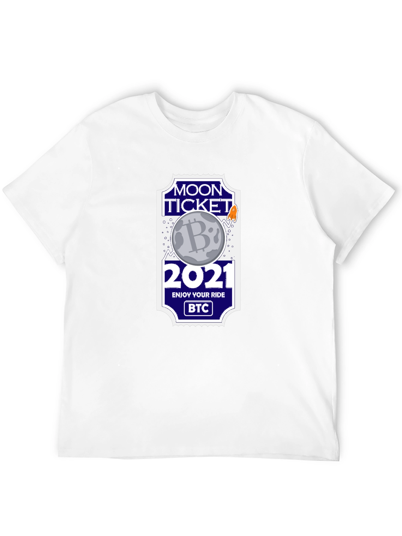 Camiseta Bitcoin Moon Ticket 2021 - ¡A la Luna!