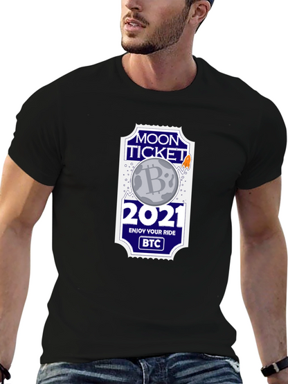 Camiseta Bitcoin Moon Ticket 2021 - ¡A la Luna!