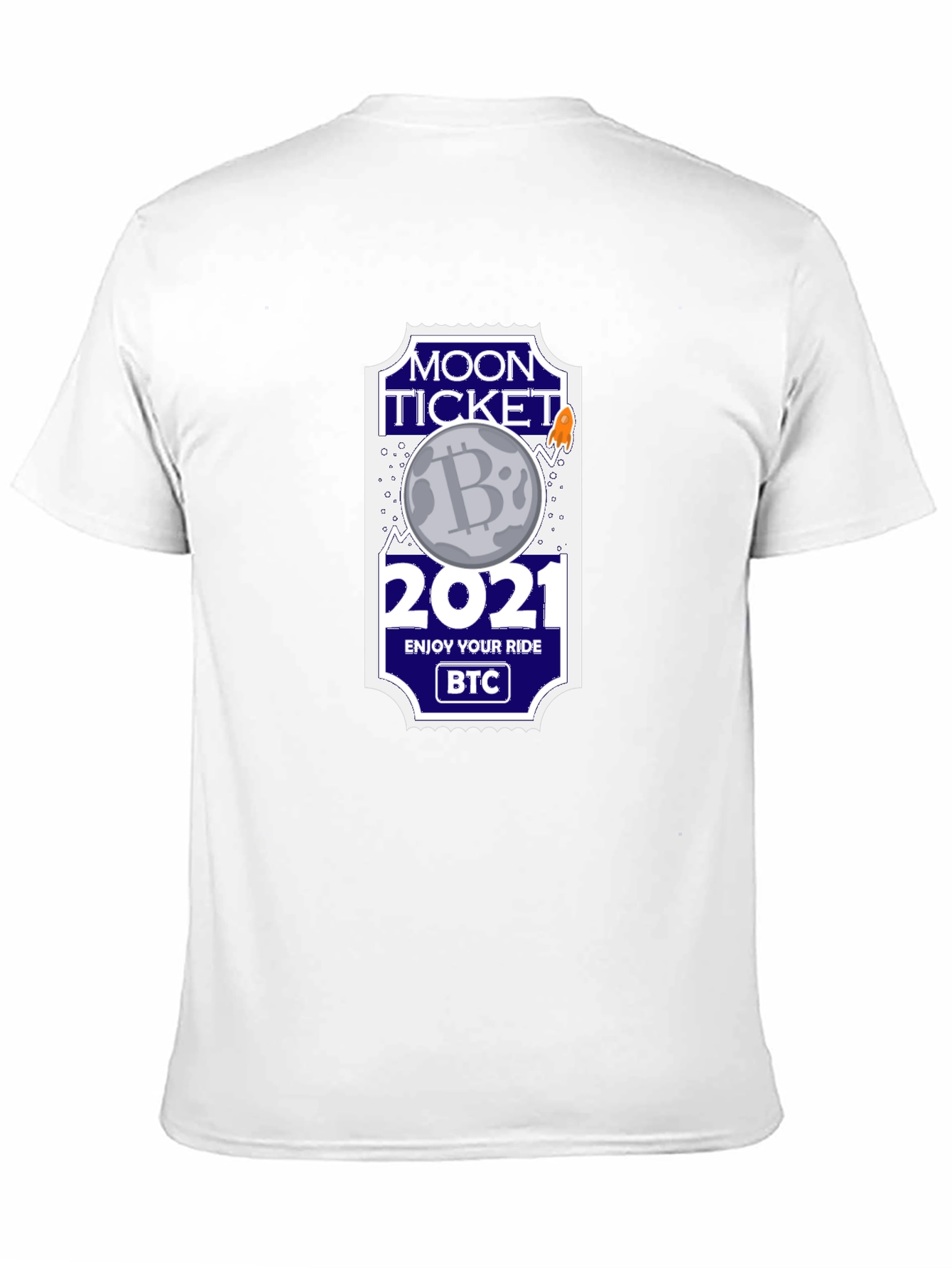 Camiseta Bitcoin Moon Ticket 2021 - ¡A la Luna!