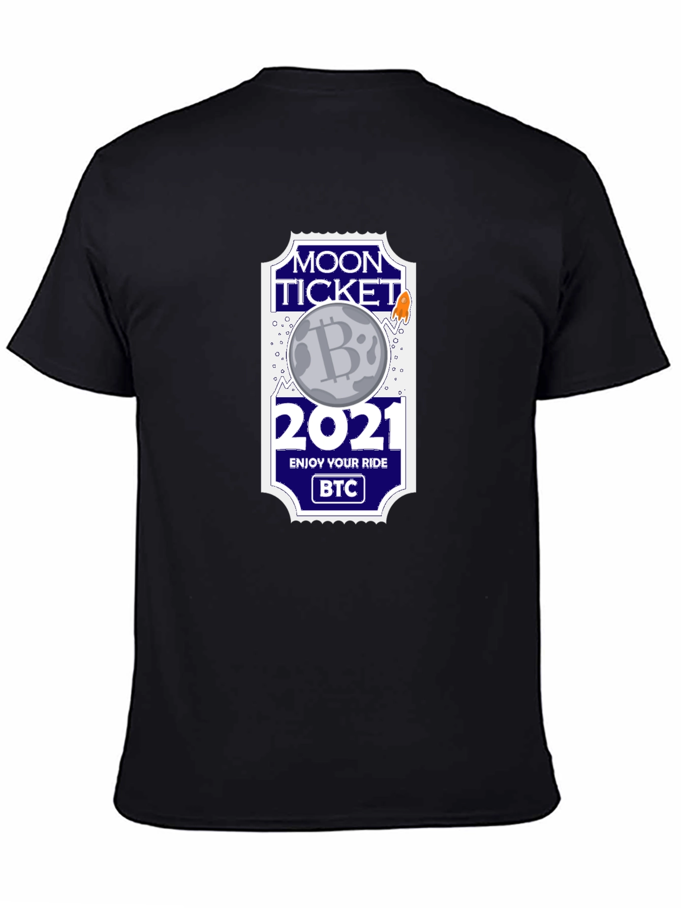 Camiseta Bitcoin Moon Ticket 2021 - ¡A la Luna!