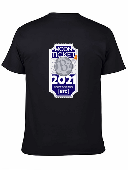 Camiseta Bitcoin Moon Ticket 2021 - ¡A la Luna!