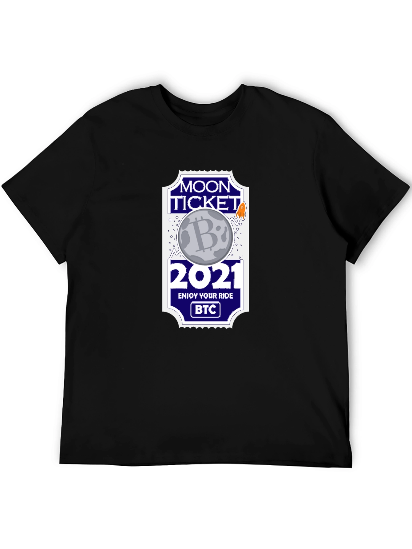 Camiseta Bitcoin Moon Ticket 2021 - ¡A la Luna!