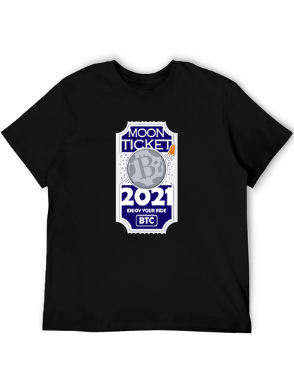 Camiseta Bitcoin Moon Ticket 2021 - ¡A la Luna!