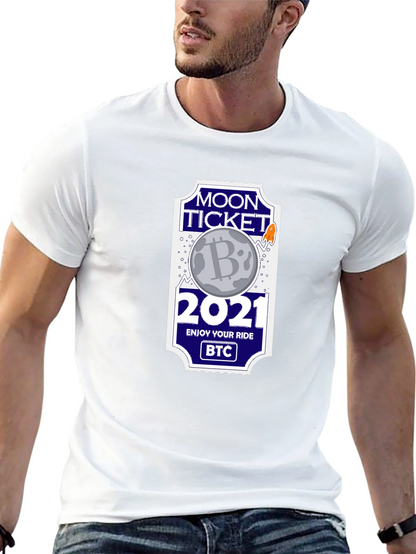 Camiseta Bitcoin Moon Ticket 2021 - ¡A la Luna!