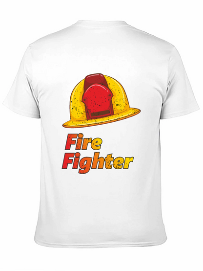 Camiseta Negra Fire Fighter Gráfica