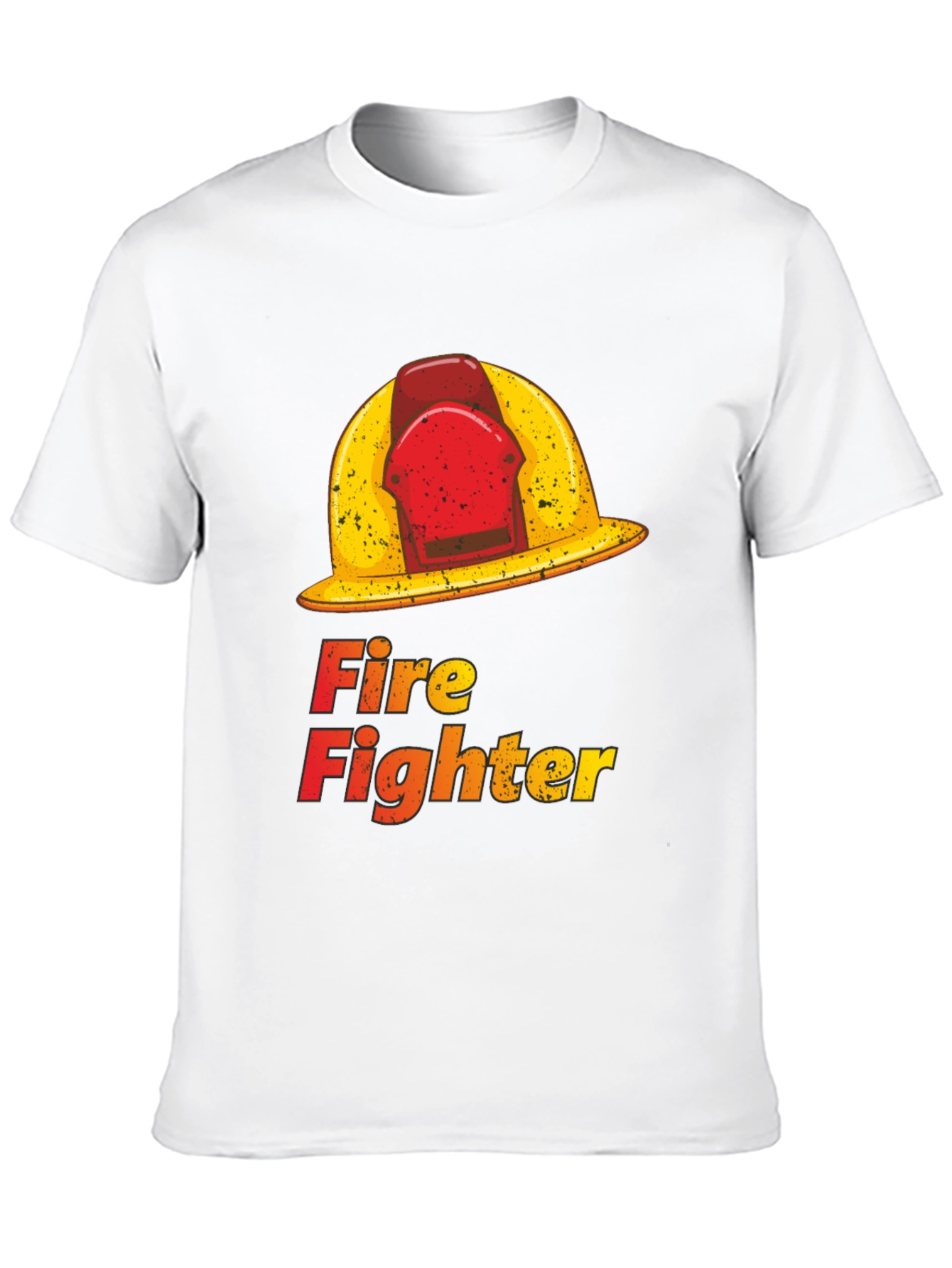 Camiseta Negra Fire Fighter Gráfica