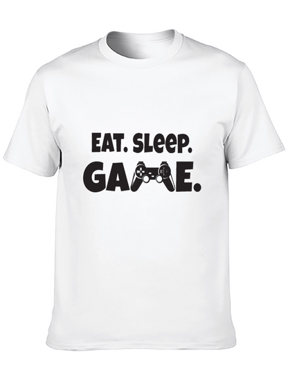 Camiseta Negra Eat Sleep Game Gamer