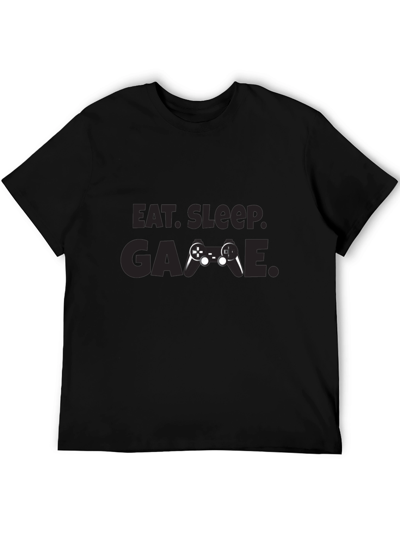 Camiseta Negra Eat Sleep Game Gamer