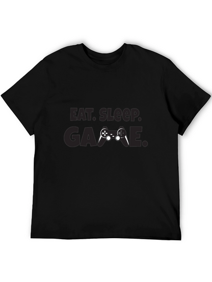 Camiseta Negra Eat Sleep Game Gamer