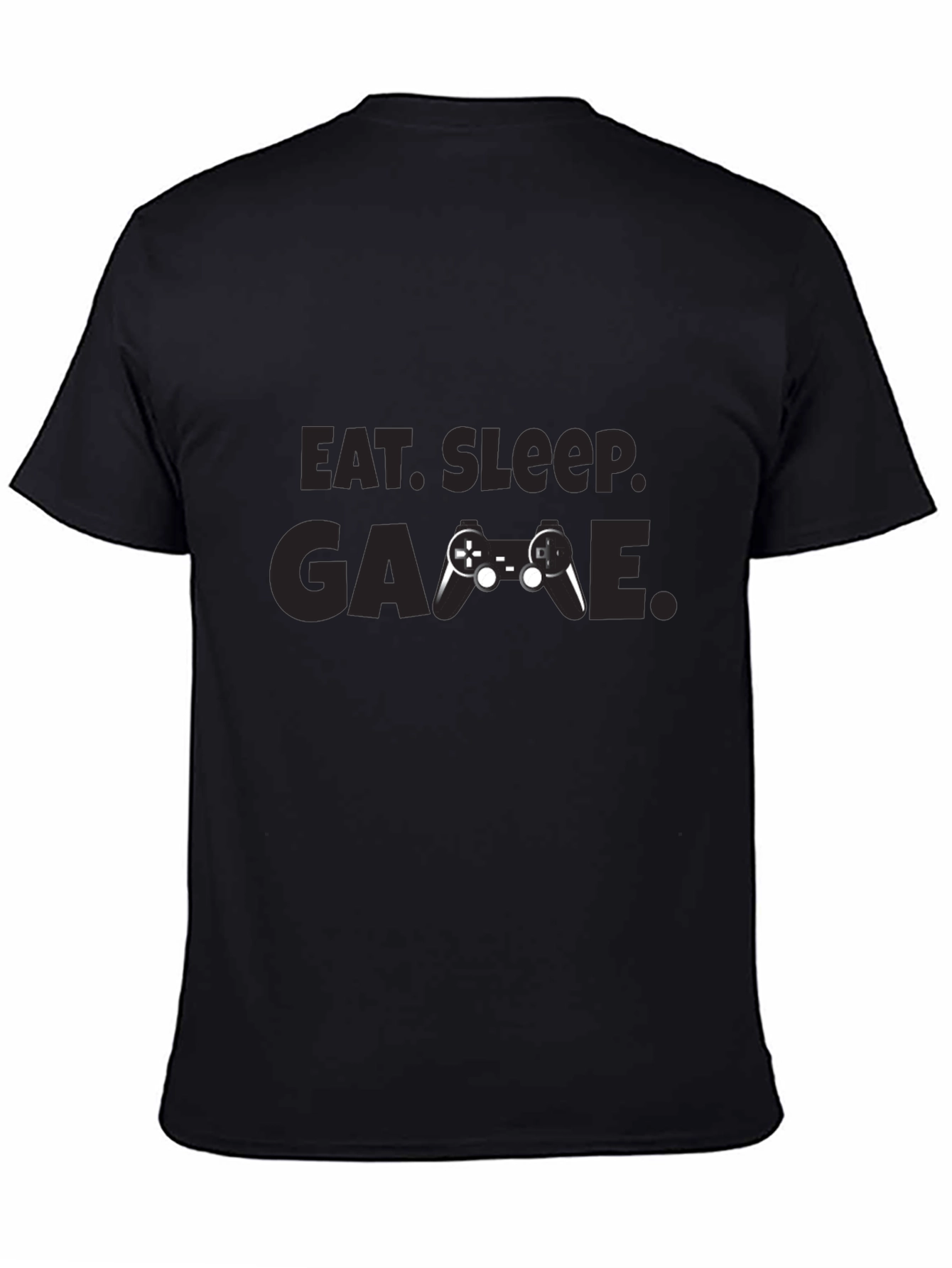 Camiseta Negra Eat Sleep Game Gamer