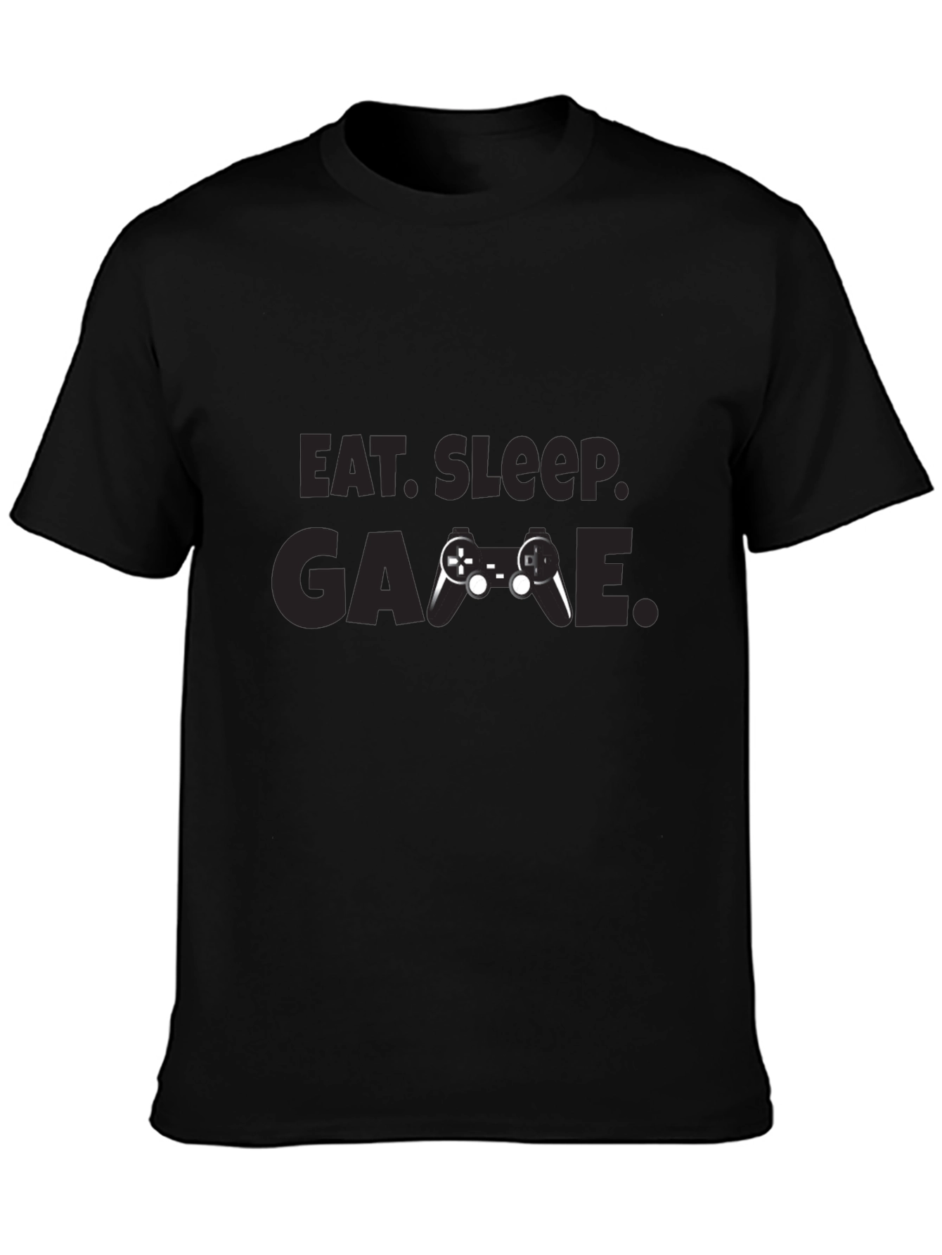 Camiseta Negra Eat Sleep Game Gamer