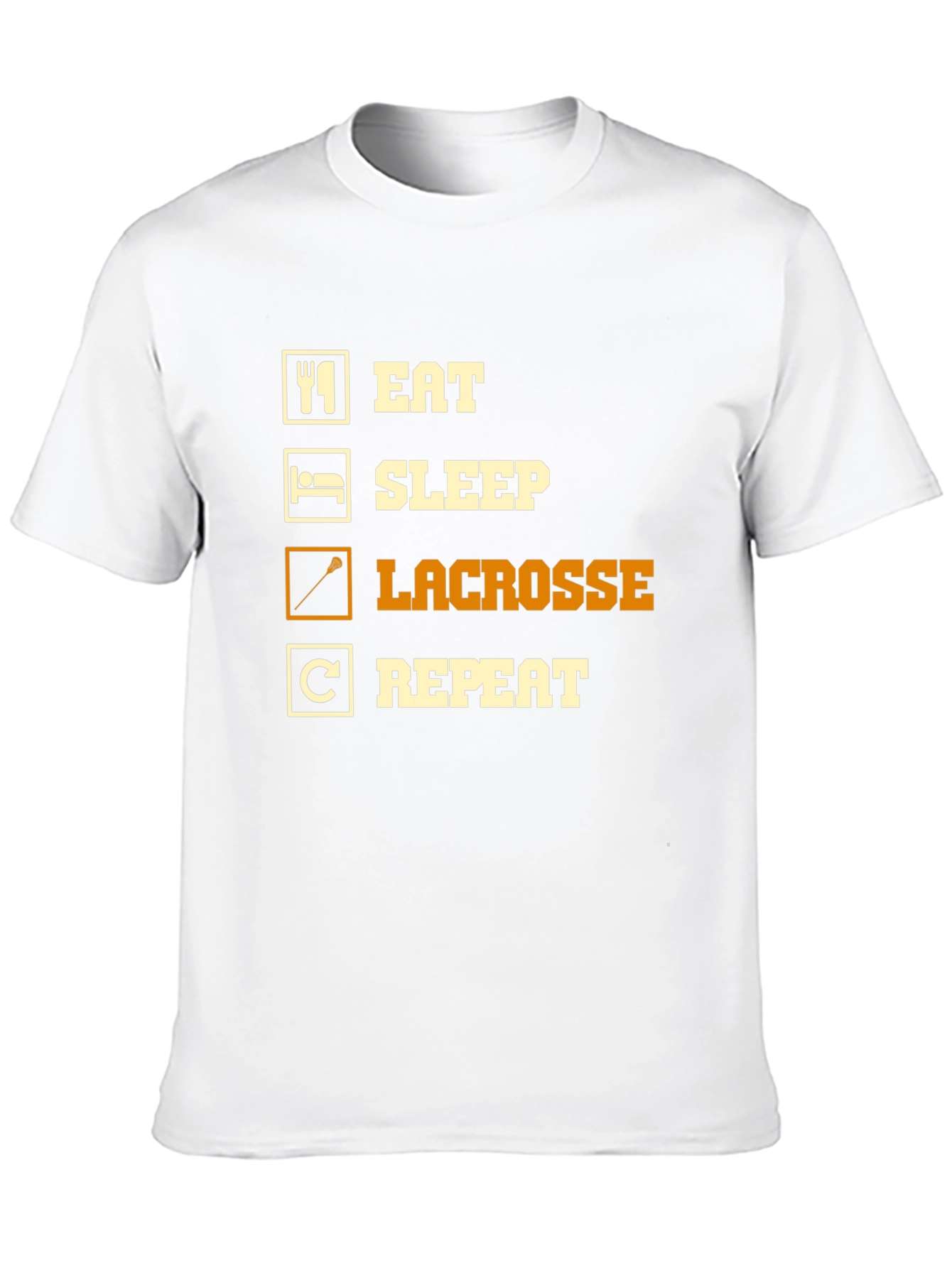 Camiseta Negra Lacrosse: Come Duerme Lacrosse Repite