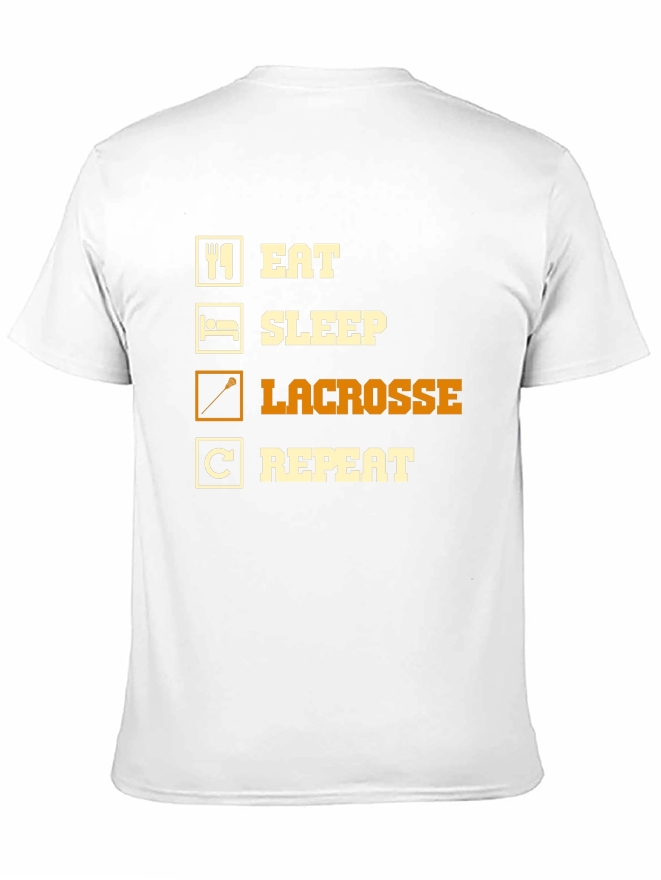 Camiseta Negra Lacrosse: Come Duerme Lacrosse Repite