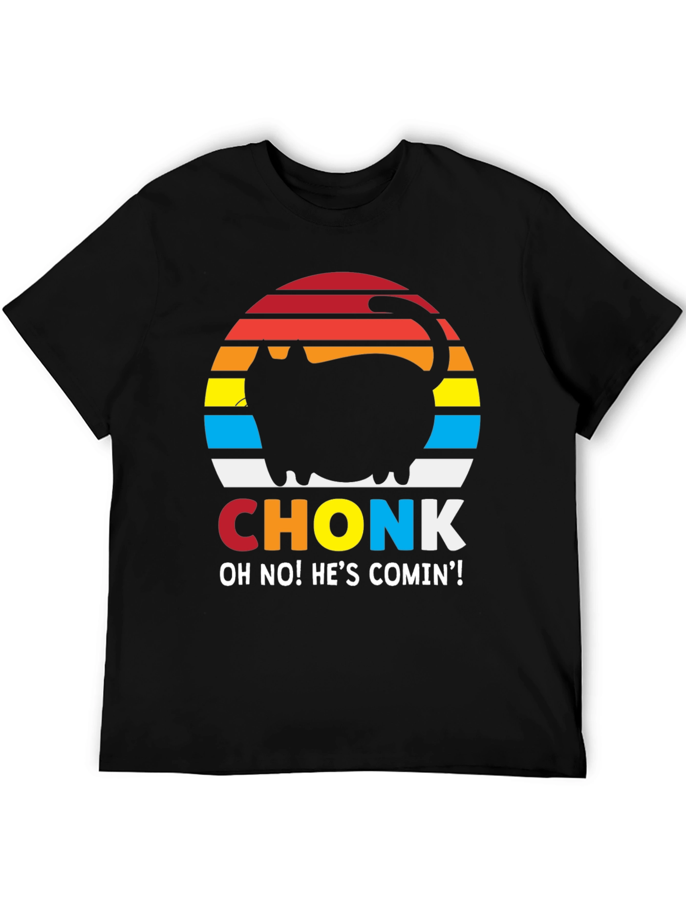 Camiseta Hombre CHONK: ¡Gato Divertido!