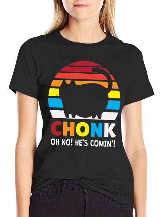 Camiseta Hombre CHONK: ¡Gato Divertido!