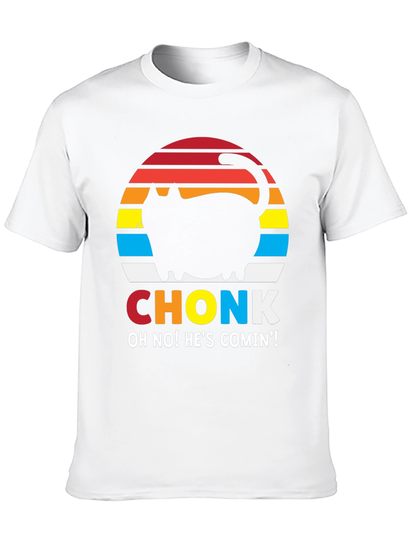 Camiseta Hombre CHONK: ¡Gato Divertido!