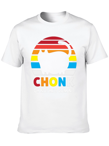 Camiseta Hombre CHONK: ¡Gato Divertido!