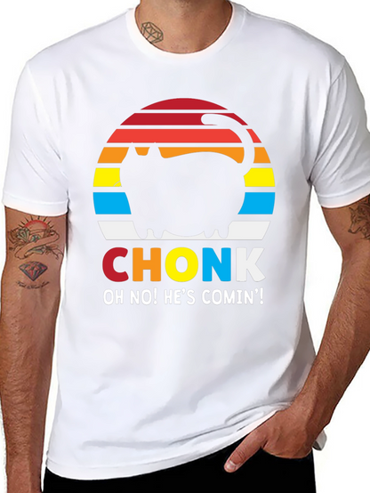 Camiseta Hombre CHONK: ¡Gato Divertido!