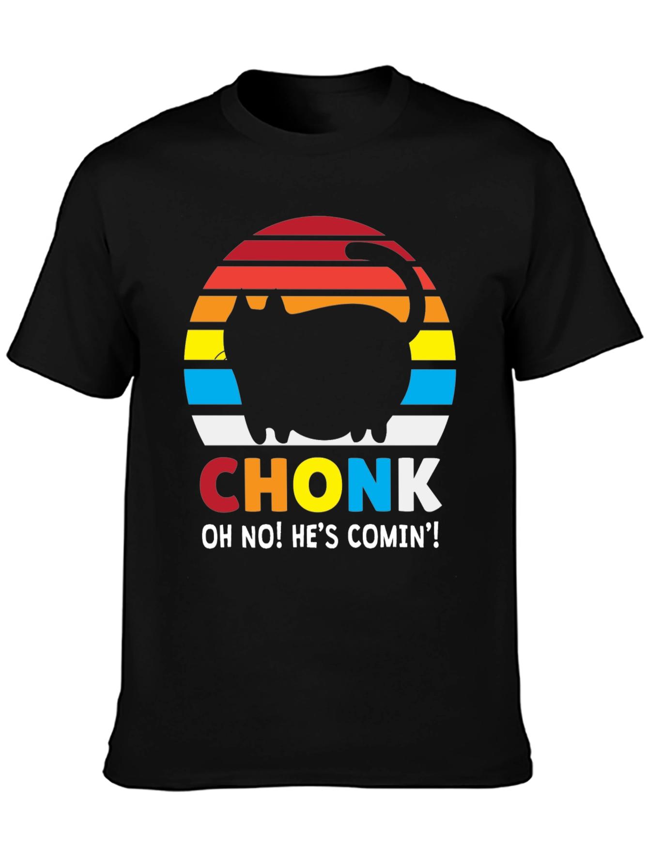 Camiseta Hombre CHONK: ¡Gato Divertido!