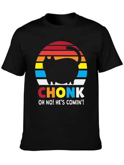 Camiseta Hombre CHONK: ¡Gato Divertido!