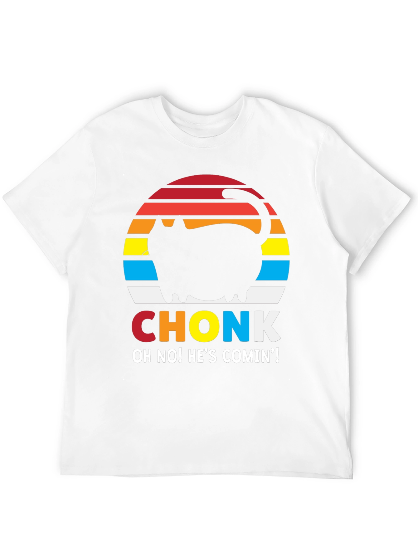 Camiseta Hombre CHONK: ¡Gato Divertido!
