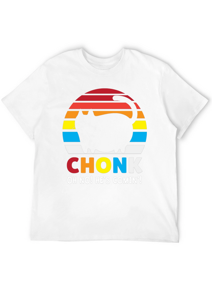Camiseta Hombre CHONK: ¡Gato Divertido!