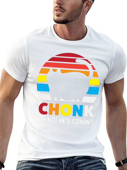 Camiseta Hombre CHONK: ¡Gato Divertido!