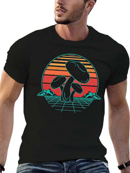 Camiseta Retro de Hongos Psicodélicos