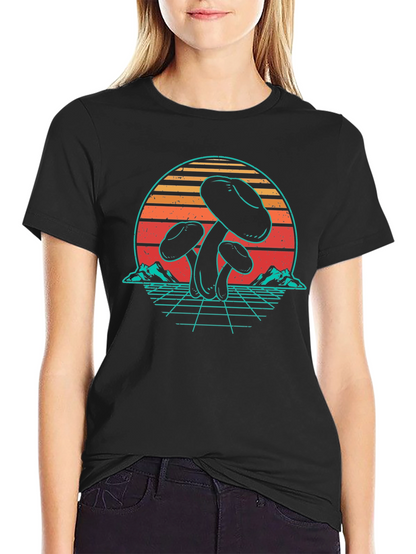 Camiseta Retro de Hongos Psicodélicos