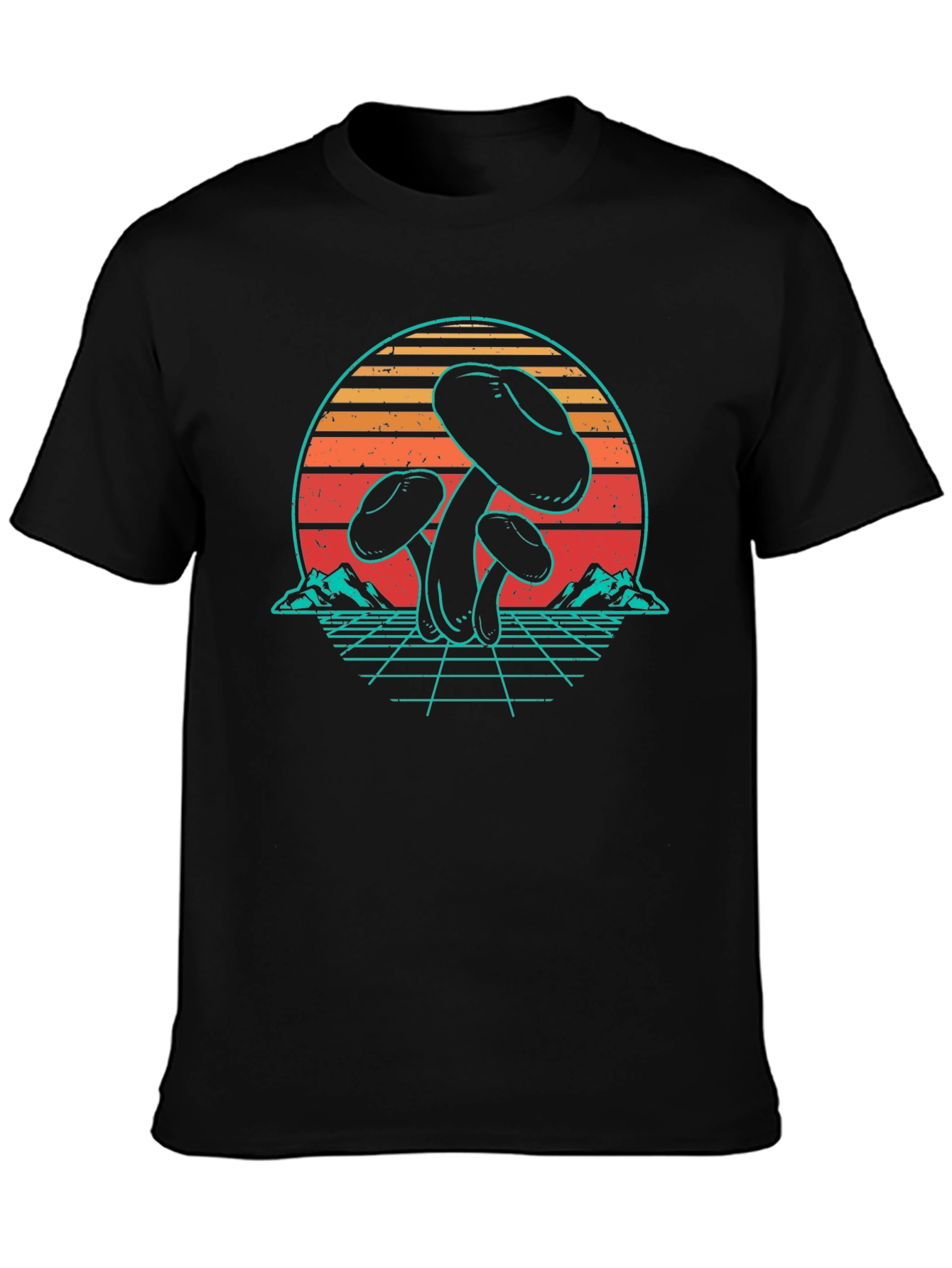 Camiseta Retro de Hongos Psicodélicos