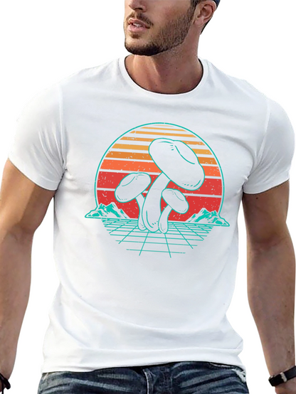 Camiseta Retro de Hongos Psicodélicos