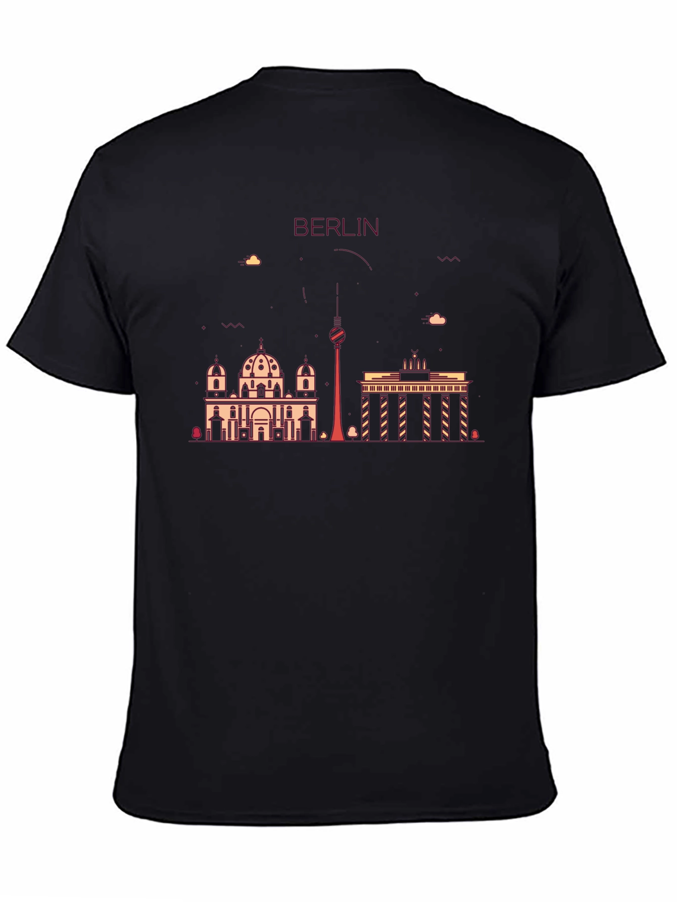 Camiseta Negra con Diseño de Berlín