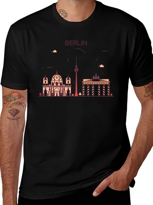 Camiseta Negra con Diseño de Berlín