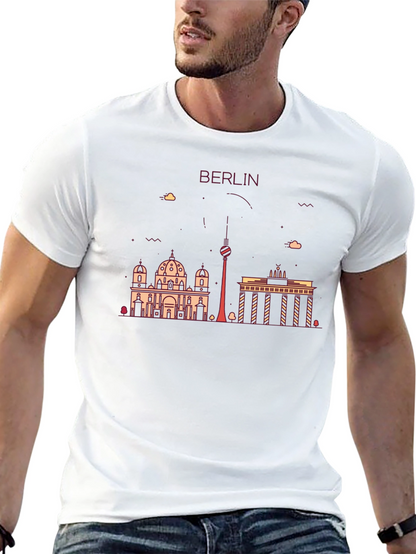 Camiseta Negra con Diseño de Berlín