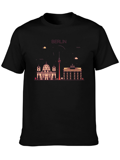 Camiseta Negra con Diseño de Berlín